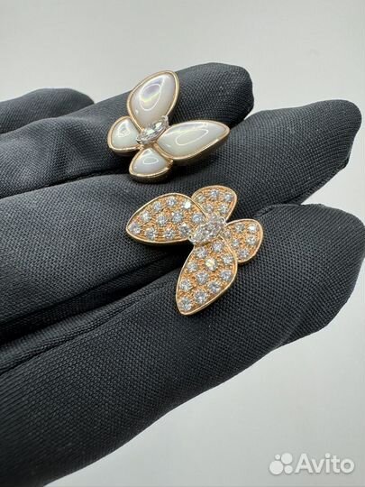 Серьги и кольцо Van Cleef two butterfly