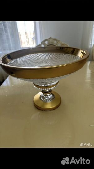 Ваза для фруктов хрусталь