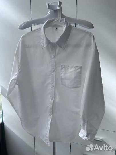 Рубашка белая oversize s-m