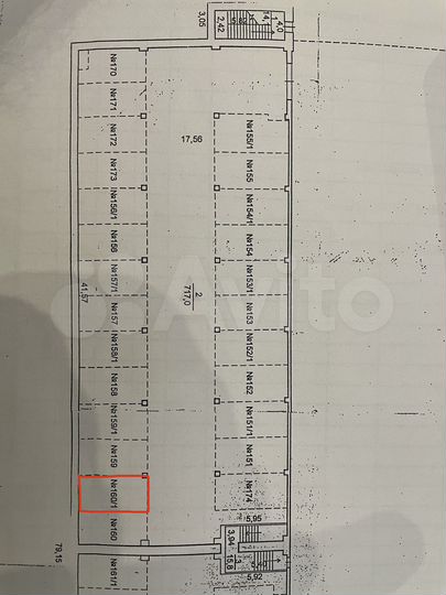 Машиноместо, 17 м²