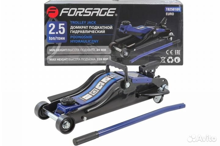 Домкрат подкатной 2,5 т 89-359 мм Forsage