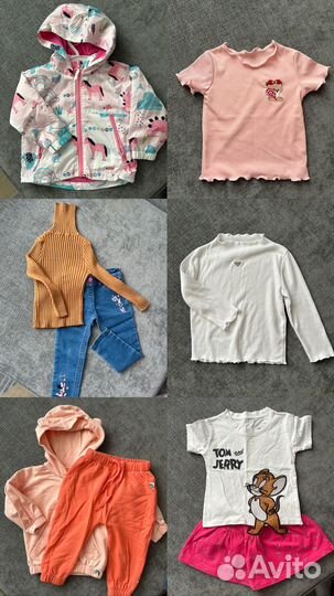 Вещи пакетом для девочки 86 92