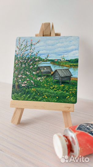 Сувенир магнит. Миниатюрная картина. Суздаль