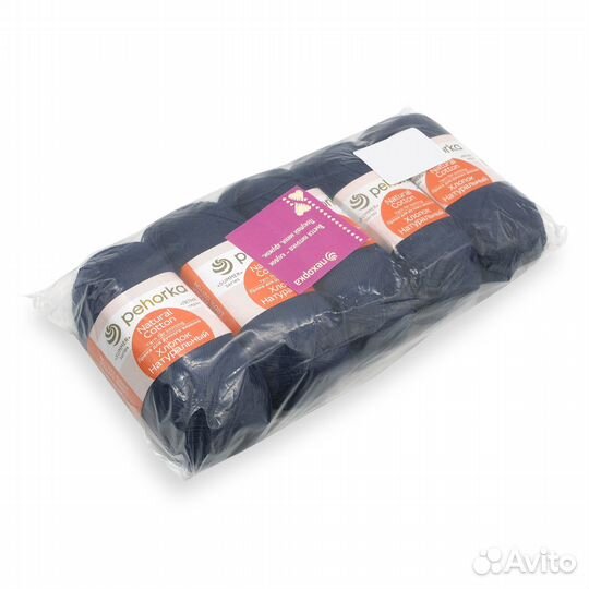 04 темно-синий Пряжа Пехорка 'Хлопок натуральный 'Кабле' 100гр. 425м. (100% хлопок) (04 темно-синий)