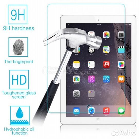 Защитное стекло на Apple iPad 2/3/4 (прозрачное)