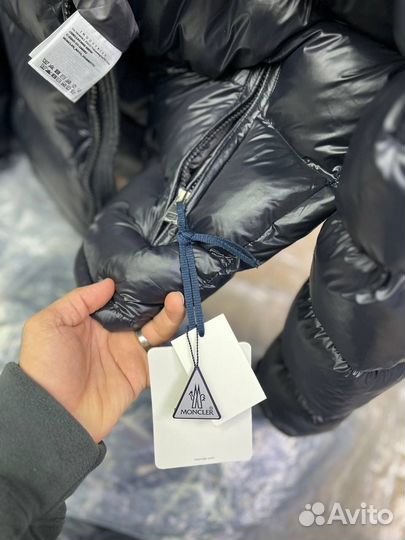 Пуховик moncler глянцевый с nfc пух