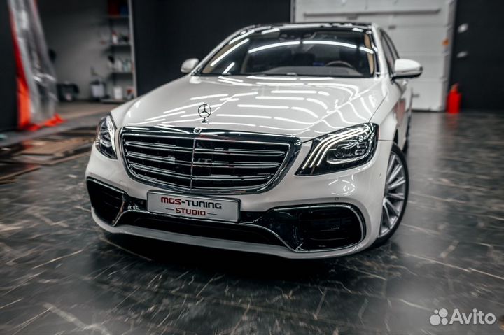 Обвес Mercedes S-class w222 в стиле S63 + решетка