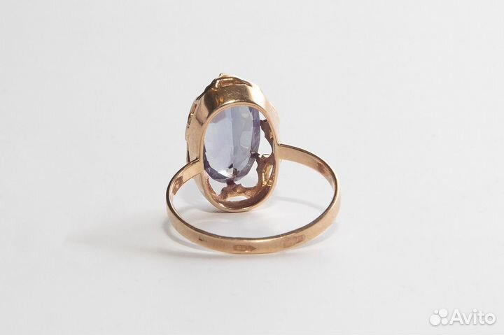 Золотой комплект с александритами, винтаж (СССР)