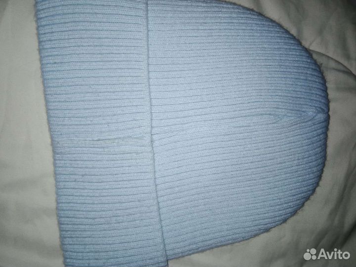 Шапка зима голубая