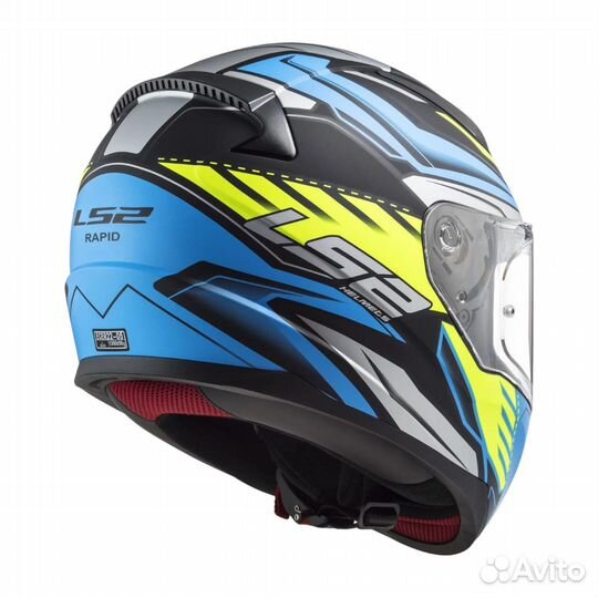 LS2 Мотошлем интеграл FF353 rapid gale черно-сине