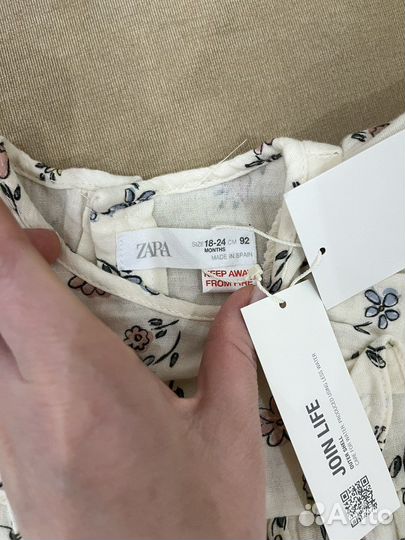 Блузка zara для девочки 92