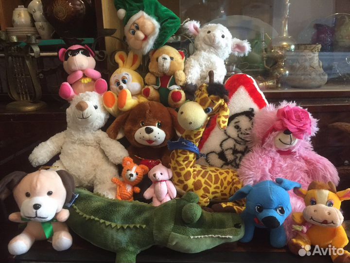 Коллекция мягких игрушек 16 штук ретро