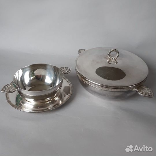 Набор антикварный посеребренный