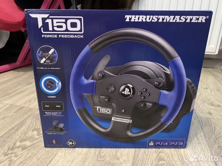 Руль Thrustmaster T150 и педали