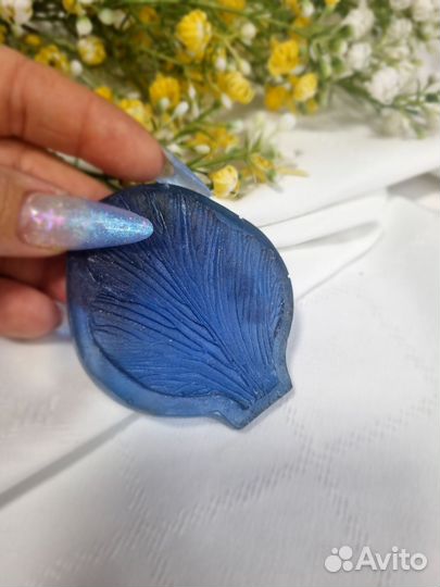 Молд пластик цветка лист