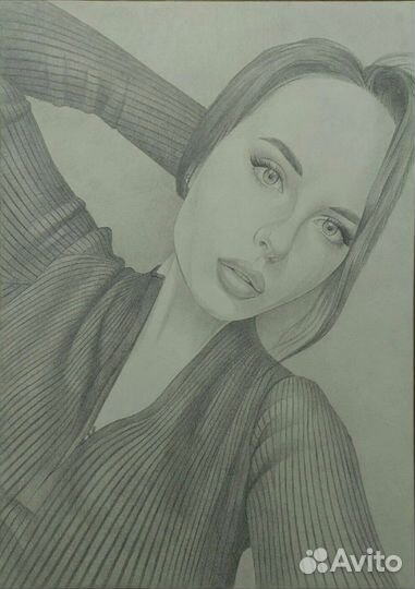 Портрет по фото карандашом