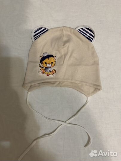 Шапка детская тоненькая 0-4 месяца