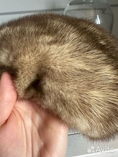 Норковый мягкий берет женский размер единый