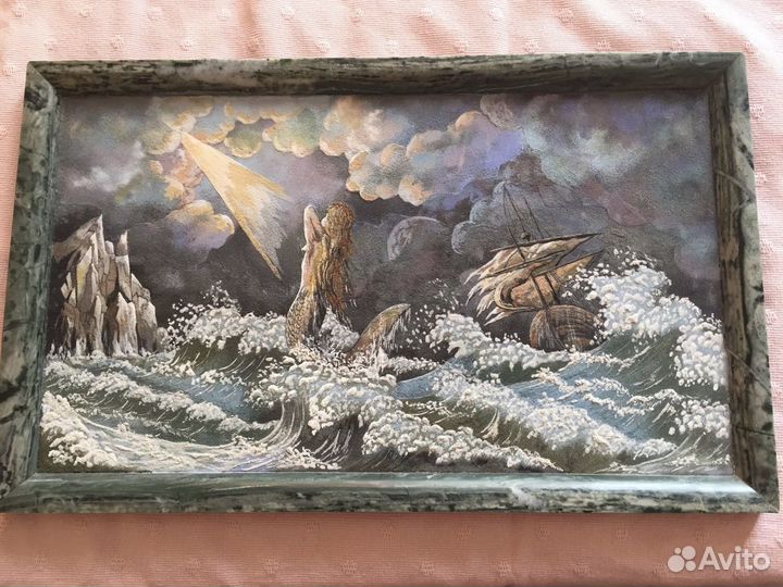 Картина из уральских самоцветов