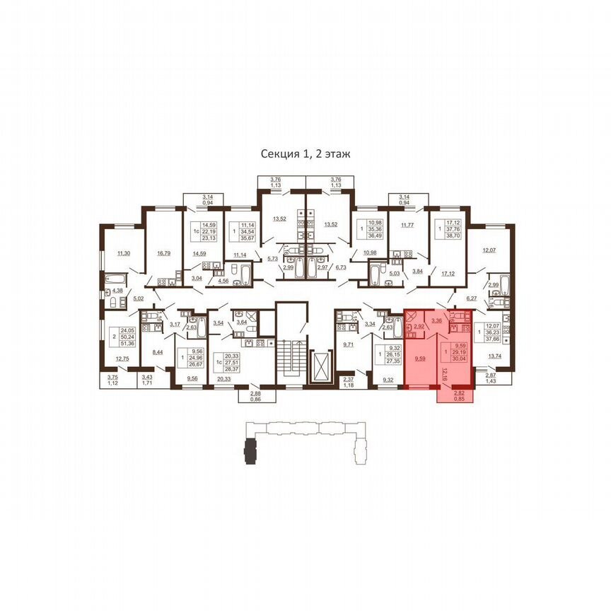 1-к. квартира, 30 м², 5/6 эт.
