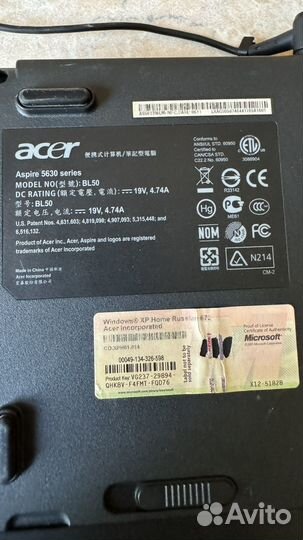 Ноутбук acer aspire 5630