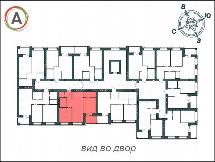 2-к. квартира, 59,7 м², 8/9 эт.