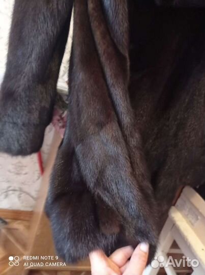 Шуба норковая с капюшоном 48 50