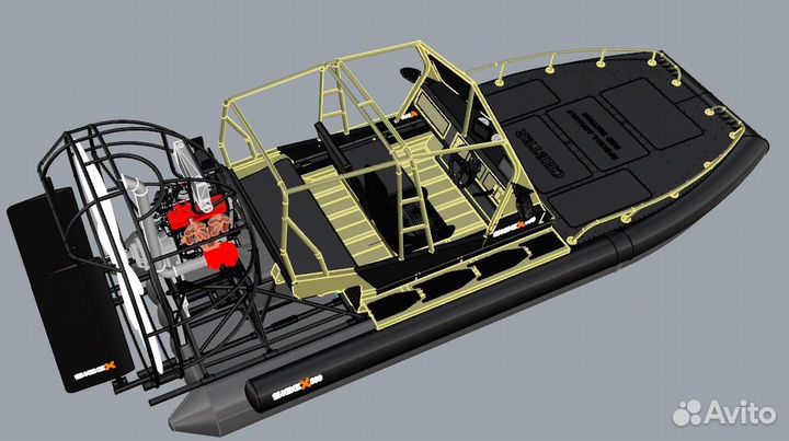 Аэролодка SibEX Cheater 300 л.с Турбо Рестайлинг