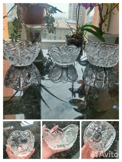 Хрустальные вазочки СССР