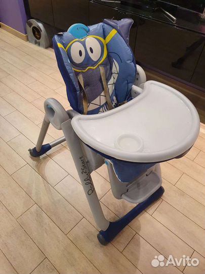 Стул для кормления Chicco Polly 2 Start Акула
