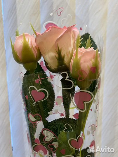 Букет нежных роз. Неувядающие реалистичные цветы