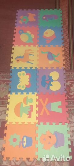 Мягкий развивающий коврик пазл