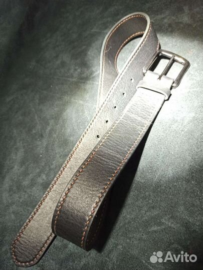 Ремень мужской кожаный ручной работы