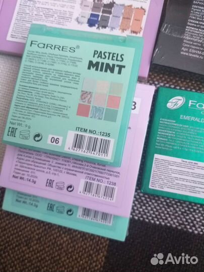 Палетки теней Ever Beauty, Farres, Vivienne Sabo