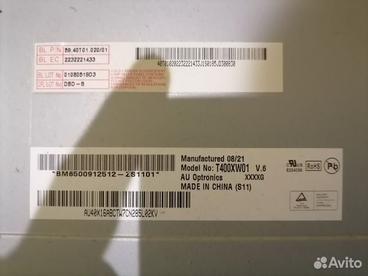 T-con T400XW01 V5 ctrl BD 40T01-C00