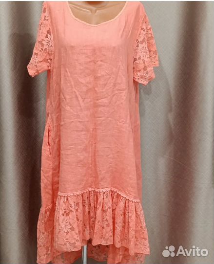 Платье лен 54