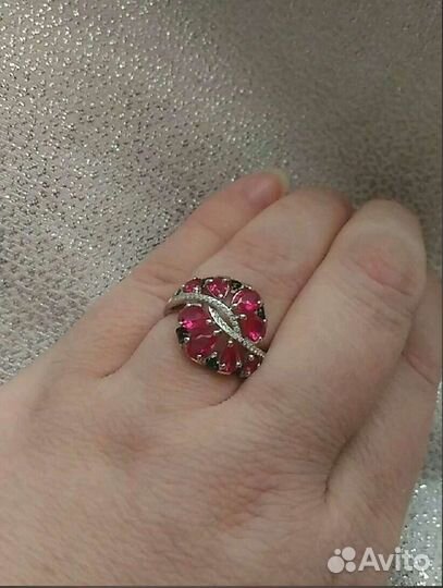 Серебряное кольцо, 17,5 размер