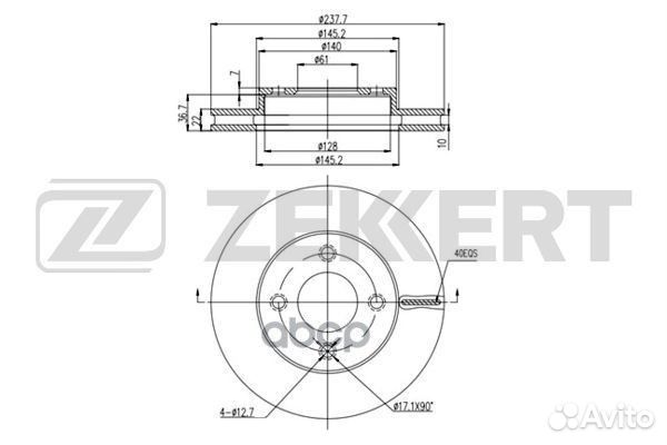 Диск торм. перед. Nissan Note (E11 NE11) 06- b