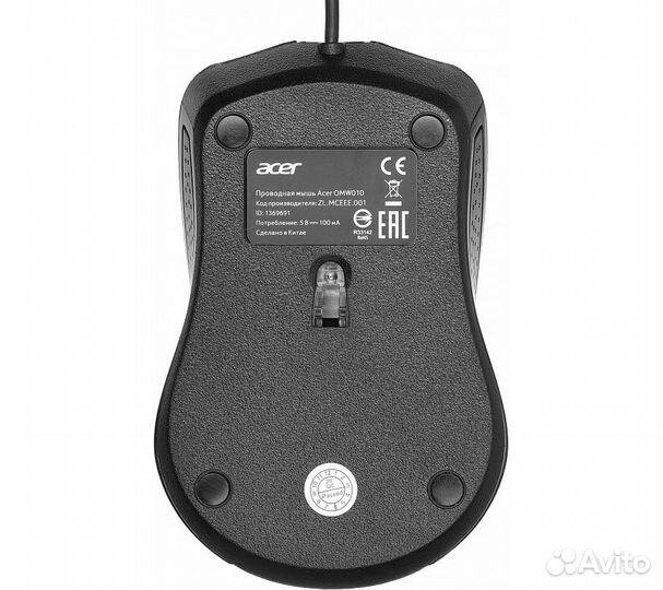 Мышь Acer OMW010, черный