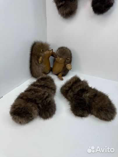 Варежки из меха