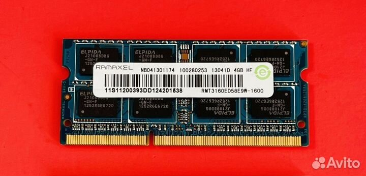 В Ноут Kingston и Ramaxel DDR3 4GB 12800S PC3 PC3L