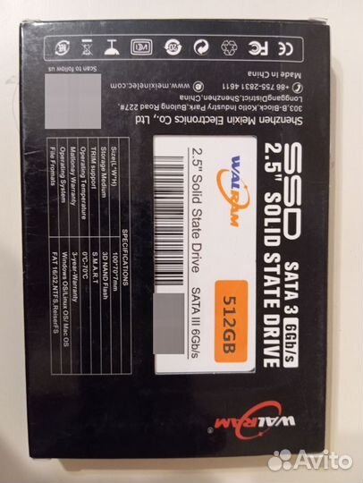 Новые SSD SATA 2,5 128gb/256gb/480gb/512gb