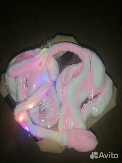 Ушки Зайца ободок на Новый год, уши поднимаются