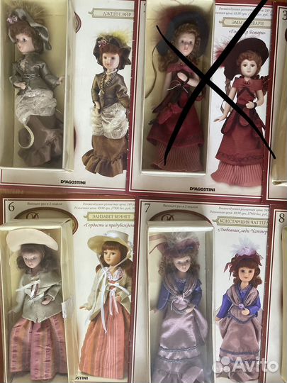Куклы дамы эпохи с журналами