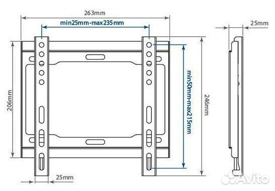 Кронштейн для тв steel-5 Max vesa 200x200
