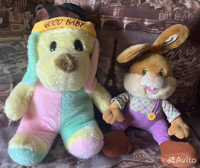 Собака, заяц мягкие игрушки