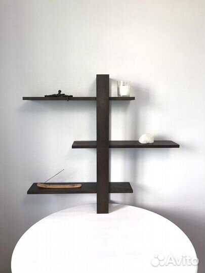 Полка настенная из массива сосны