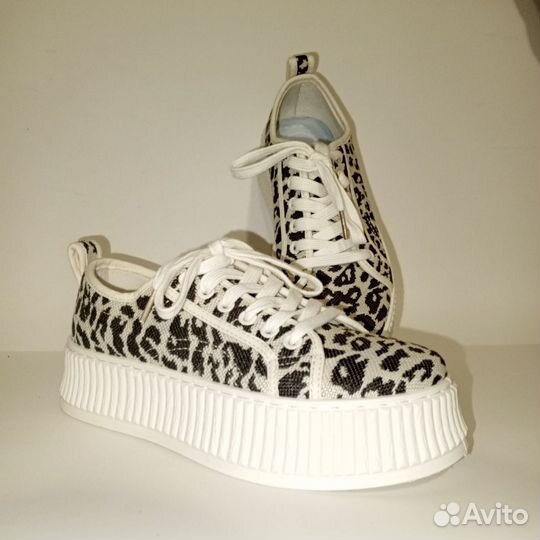 Кроссовки / полуботинки леопардовые женские 36-40