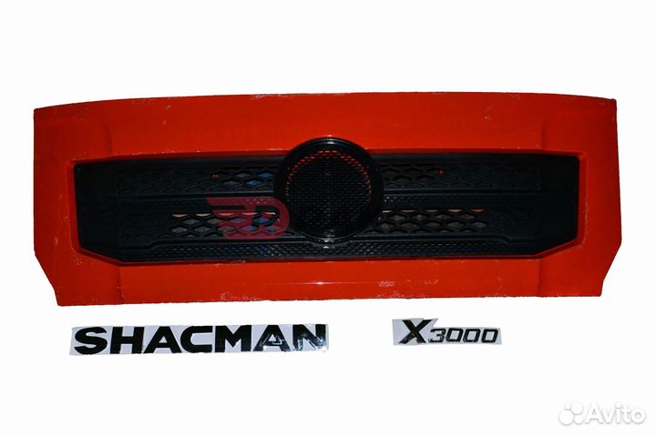 Капот shaanxi X3000 с решеткой + эмблемы оранж+сер