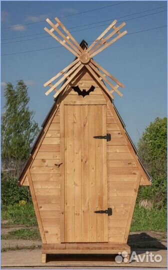 Дачный туалет с декором пек 790